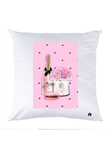 Printed Pillow Case polyester White 30x30cm