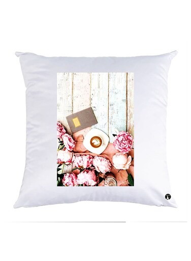 Printed Pillow polyester White 30x30cm