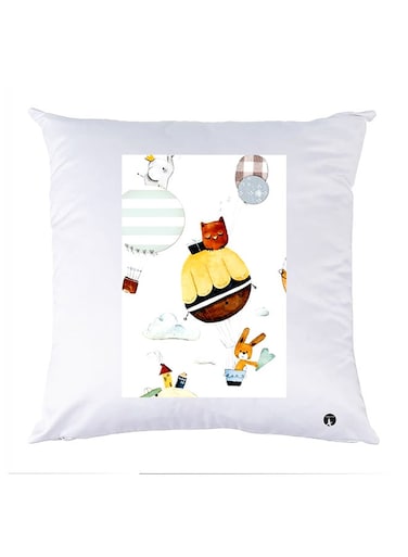 Printed Pillow Case polyester White 30x30cm