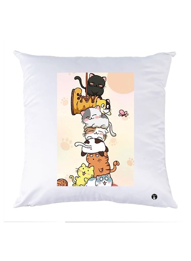 Printed Pillow polyester White 30x30cm