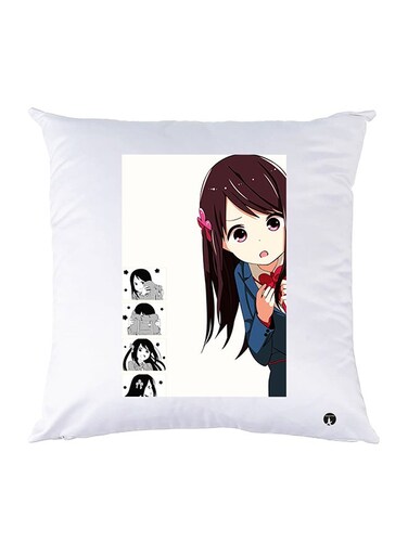 Printed Pillow Case polyester White 30x30cm