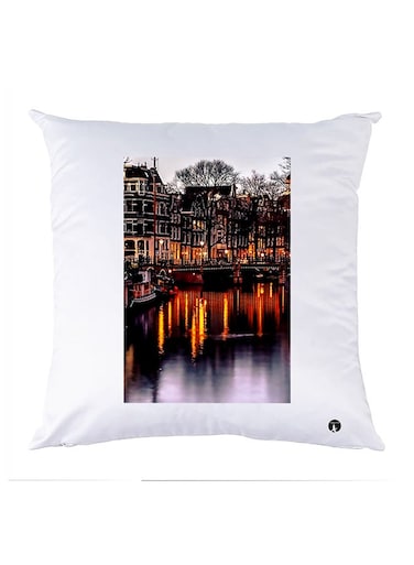 Printed Pillow Case polyester White 30x30cm