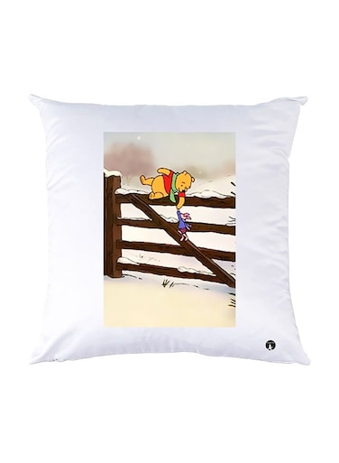 Printed Pillow White 30x30cm