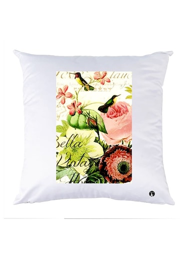 Printed Pillow Case polyester White 30x30cm