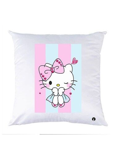 Printed Pillow Polyester White 30x30cm
