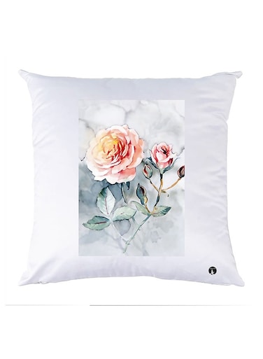 Printed Pillow Case polyester White 30x30cm