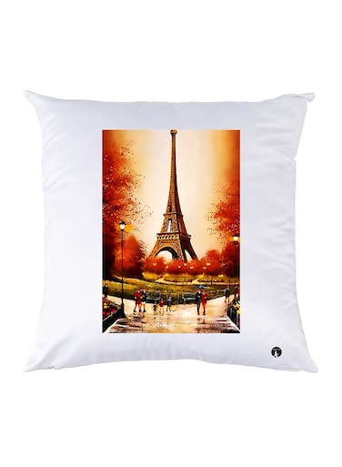 Printed Pillow polyester White 30x30cm