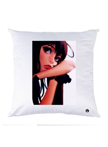 Printed Pillow polyester White 30x30cm
