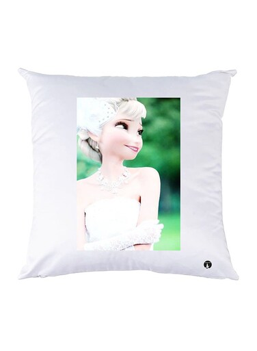 Printed Pillow Case polyester White 30x30cm