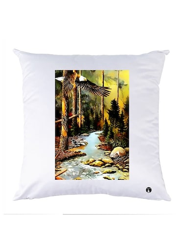 Printed Pillow polyester White 30x30cm