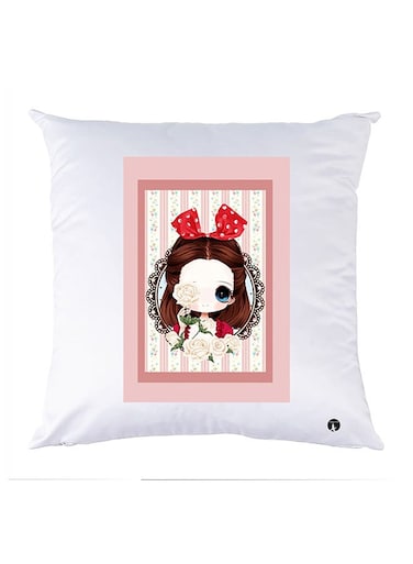 Printed Pillow polyester White 30x30cm