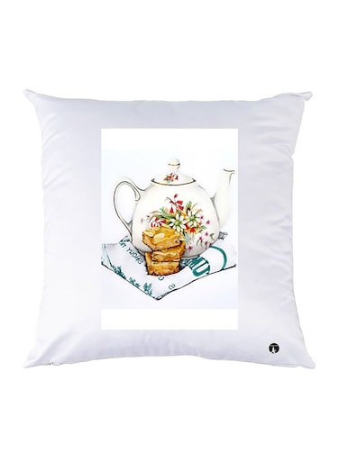 Printed Pillow Case polyester White 30x30cm