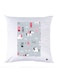 Printed Pillow Case polyester White 30x30cm