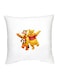 Winnie The Pooh Character Printed Decorative Pillow White/Yellow/Red 16x16inch