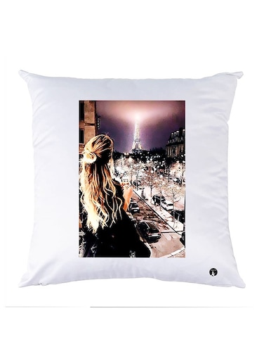 Printed Pillow polyester White 30x30cm