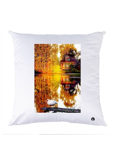 Printed Pillow Polyester White