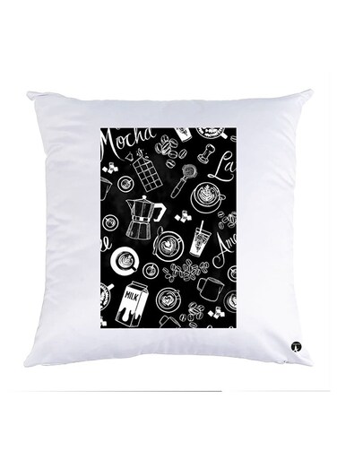 Printed Pillow Polyester White