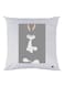 Cartoon Printed Throw Pillow White/Grey/Pink 30x30cm