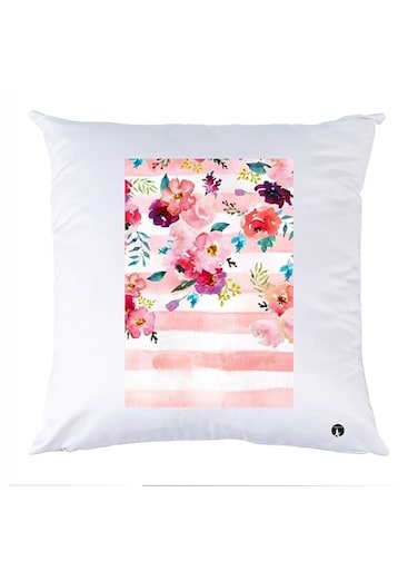 Printed Pillow polyester White 30x30cm