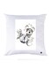Printed Pillow polyester White/Black 30x30cm