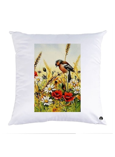 Printed Pillow Case Polyester White 30x30cm