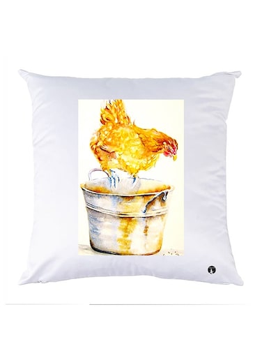 Printed Pillow polyester White 30x30cm