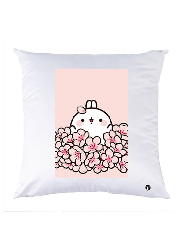 Printed Pillow Case Polyester White 30x30cm