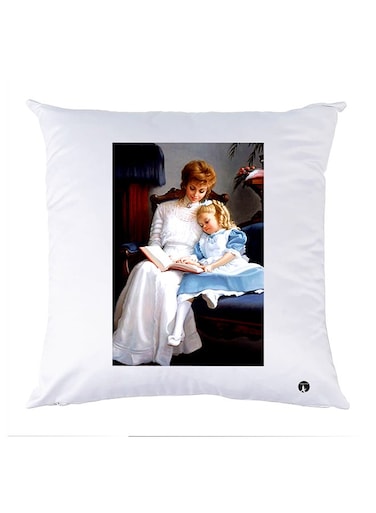 Printed Pillow polyester White 30x30cm