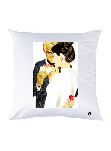 Printed Pillow Case polyester White 30x30cm
