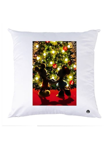 Printed Pillow Case polyester White 30x30cm