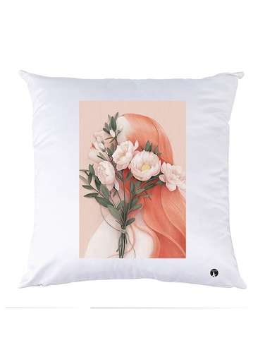 Printed Pillow Case polyester White 30x30cm
