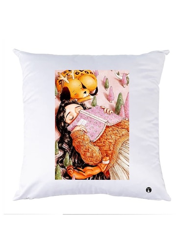 Printed Pillow polyester White 30x30cm