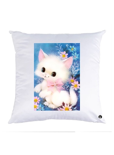 Printed Pillow polyester White 30x30cm