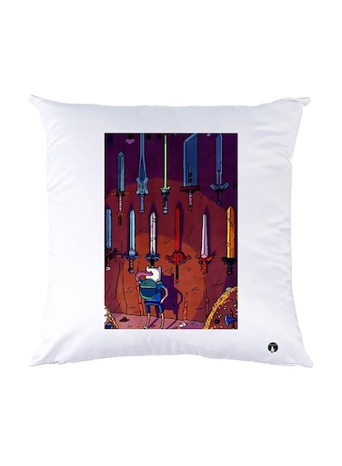 Printed Pillow White 30x30cm