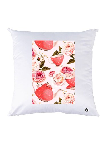 Printed Pillow Case polyester White 30x30cm