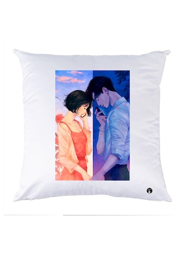 Printed Pillow polyester White 30x30cm