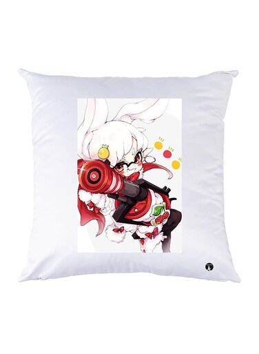 Printed Pillow Case Polyester White 30x30cm