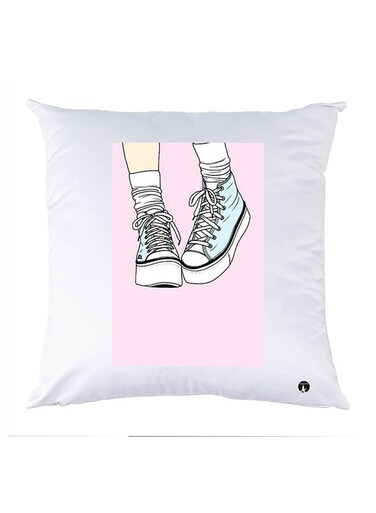 Printed Pillow Case polyester White 30x30cm
