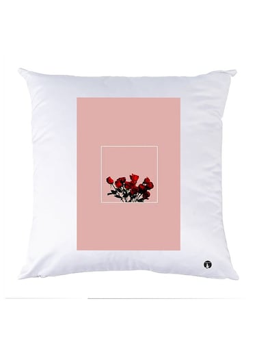 Printed Pillow Case Polyester White 30x30cm