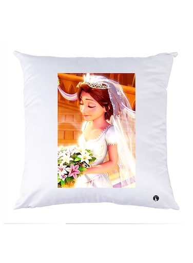 Printed Pillow Case polyester White 30x30cm