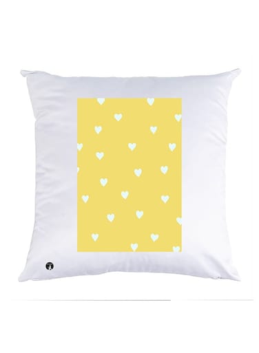 Printed Pillow Polyester White 30x30cm