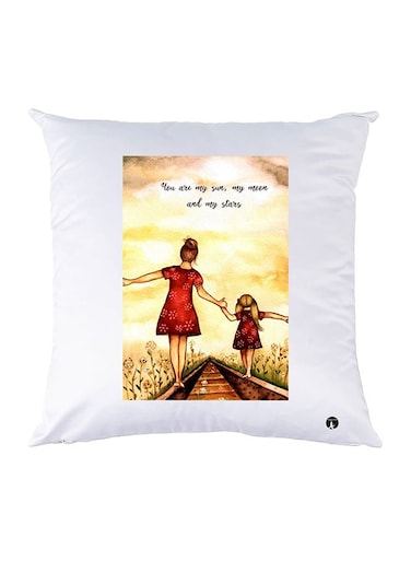 Printed Pillow polyester White 30x30cm