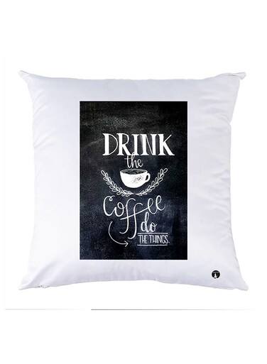 Printed Pillow Case polyester White 30x30cm