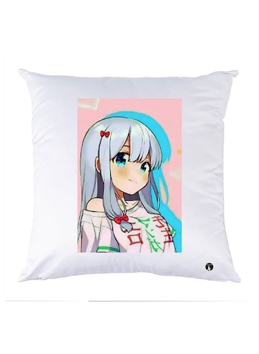 Printed Pillow Case polyester White 30x30cm