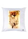 Girl Printed Decorative Throw Pillow White/Beige/Brown 30x30cm
