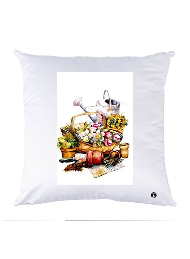 Printed Pillow Case polyester White 30x30cm