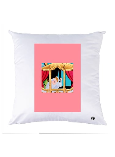 Printed Pillow Case polyester White 30x30cm