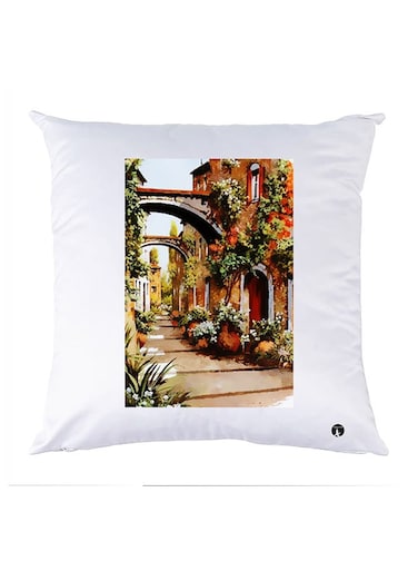 Printed Pillow Case polyester White 30x30cm