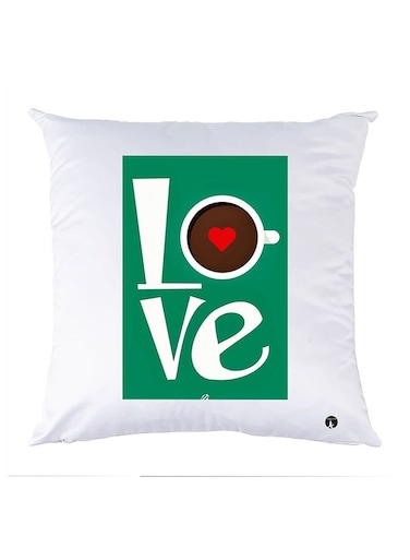 Printed Pillow polyester White 30x30cm