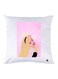 Cartoon Printed Throw Pillow White/Pink/Yellow 30x30cm